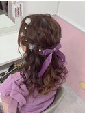 ルーズハーフアップ