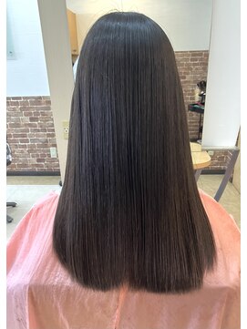 カットハウス はさみの部屋 学割U18/縮毛矯正ストレート/ロングストレート/黒髪/前髪あり