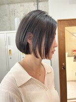 サクラ 岐阜(SAKURA)&nbsp;美髪矯正で作るきりっぱな切りっぱなしボブ　前下がり　岐阜