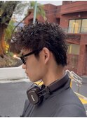 渋谷スパイキーパーマスパイキーショートパーマ刈り上げショート
