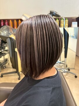 エヌアンドエーコンティ(N&A CONTi) スタイリッシュ前下がり◎ハイライトボブ/ブリーチ/ピンク