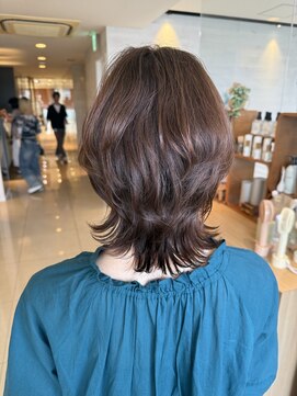 フェイス 大船(FACE) レイヤーたっぷりウルフカット×ピンクベージュ/Kurumi【大船】