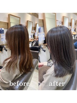 ステラバイケンジ 藤沢(STELLA by KENJE) 白髪ぼかし　セミディ　シアーカラー　【藤沢　藤沢駅】