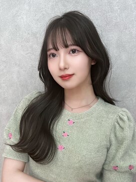 ロンド フィーユ(Lond fille) ◇オリーブグレー韓国風巻きレイヤーカットマロンベージュ銀座