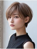 前髪顔まわりカット/外ハネボブ/丸みボブ/ショートボブ