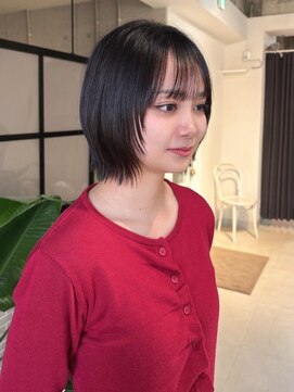 アンニュ(annuy) 切りっぱなしボブ 顔周りカット 髪質改善 前髪カット 10代 20代