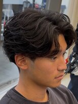 メンズサロン ノード 栄(men’s salon NODE)&nbsp;フェザーパーマ韓国風栄センター分けメンズヘア