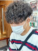 波巻きスパイラルパーマメンズマッシュツイストスパイラルパーマ