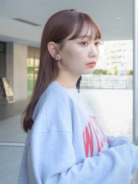 ガーデンヨコハマエスト(GARDEN YOKOHAMA est) 似合わせカットイメチェンツヤ髪レッドブラウンフルバング