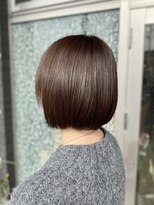 フレイムスヘアデザイン(FRAMES hair design)&nbsp;カーキベージュ×お手入れ簡単ミニボブ♪
