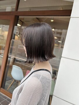 カノープス ヘアアンドメイクアップ(Canopus hair&make up) 外はねボブ/ニュアンスカラー/グレージュアッシュ/30代40代50代