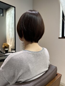 ワ ヘアー(wa-hair) 髪質改善縮毛矯正/マッシュショートボブ/グレーベージュツヤ髪