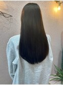 重めロング/オリーブブラウン