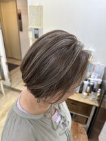 エトラ 渋谷店(etora)&nbsp;小顔 ネビージュグレージュハイライトカラー◎