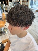 波巻きスパイラルパーマメンズマッシュパーマツイストパーマ