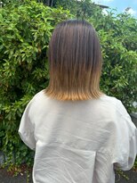 マイ ヘア デザイン 岡崎(MY hair design)&nbsp;20代30代グラデーションカラー×ナチュラル×小顔×切りっぱなし