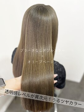 サラジュ 仁川店(SARAJU) 【透明感カラー特化】 ブリーチなし×オリーブベージュ