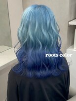 ベレーザ 渋谷(BELEZA) 15531ブリーチ&ダブルカラーネイビーブルーカラーレイヤー