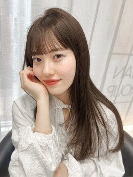 ボタン シブヤ(VOTAN SHIBUYA) オリーブベージュ/レイヤーカット/透明感カラー/くすみカラー