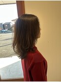 クラゲヘアー/小顔に見せるヘア/ココアベージュ/蟹江