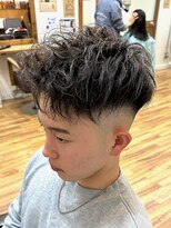 ヘアスタジオ ロメオ(hair studio Romeo) アップバングフェードニュアンスパーマ