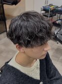 メンズ波巻きスパイラルパーマメンズマッシュ/通町筋