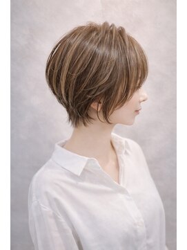 ノル(nol.) 丸みショート×ハイライト×パールグレージュ