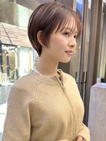 ミィ 浦和(mee)&nbsp;透明感カラー ボブ 前髪 ショート カラー ブリーチ&カラー