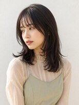 ルシードスタイルボーグルレディース(LUCIDO STYLE BOGL Lady's)&nbsp;黒髪ミディアム好感度コテ巻きこなれ感シースルー社会人