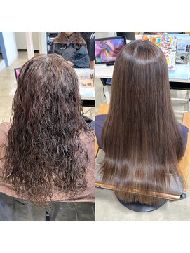 アンジュベイナハ (Ange Bay NAHA) 髪質改善艶髪ストレート+髪質強化トリートメント