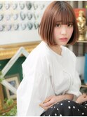 小顔前下がりワンカールボブストレートa戸田公園20代30代40代