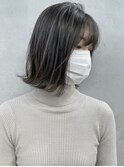 ハイライトグレージュ/ホワイトアッシュ/コンサバ/ブリーチなし