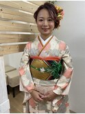 成人式ロングアップアレンジ【立川/立川南/八王子/ヘアセット】