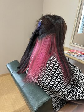 ルミエール(lumiere) ビビッド系おしゃれインナーカラー　レッドｖｅｒ