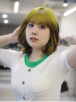 スラップス(SLAPS.)&nbsp;ルーツカラー　ミディアムレイヤー　イエロー　大野城　美容室