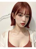【人気Ｎｏ．1】韓国風ヘア+チェリーレッド