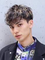 ネイビー(NAVY)&nbsp;フロントバウンド シャドウパーマ ハイライト