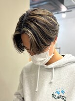 エルマーク 心斎橋(L-MARK) ハイライトセンターパートメッシュダブルカラーツーブロック