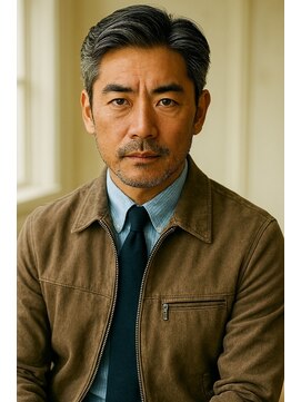 にもう ブルーブラック & スパイキーショート　フェザーパーマ01HH25