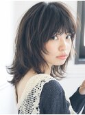 ミニウルフ/外ハネボブ/ワイドバング/前髪/美髪