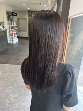 ガルボヘアー 桟橋店(garbo hair) 艶髪　チェリーレッド　髪質改善　トリートメント　レイヤー