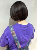 【吉田江梨】ショートボブ地毛風ストレートパーマ大人可愛い30代