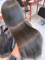 ホロ 渋谷(hollo)&nbsp;ミルクティーブリーチなしカラーブラウンカラーオリーブベージュ