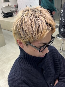 フィフス 天神大名(fifth) 天神大名スパイキーパーマメンズカットガイルヘア30代短髪波巻き