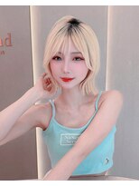 ロンドリゼル 札幌(Lond RiseL) ミルクティー/前髪/ボブ/マロンベージュ/レイヤーカット/小顔