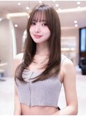 韓国レイヤー顔周りカット透明感カラー髪質改善艶髪シースルー