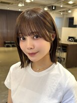 アビー(ABBEY3) シースルミニマルボブショート顔まわり外ハネ切りっぱなしボブ