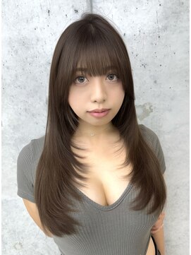 ビューブルー 亀戸錦糸町(VIEW BLUE) 小顔に見せるレイヤーカット/白髪ぼかしハイライト/髪質改善