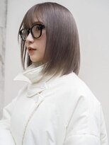 ラッドルーム(LAD ROOM.) グレージュ/ミルクティーカラー/切りっぱなしボブ