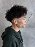 刈り上げセンターパート/波巻きツイストスパイラル/群馬高崎